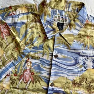 Vtg Patagonia Pataloha Hawaiian Shirt Men's XXL Hula Girls Surf Tropical Beach